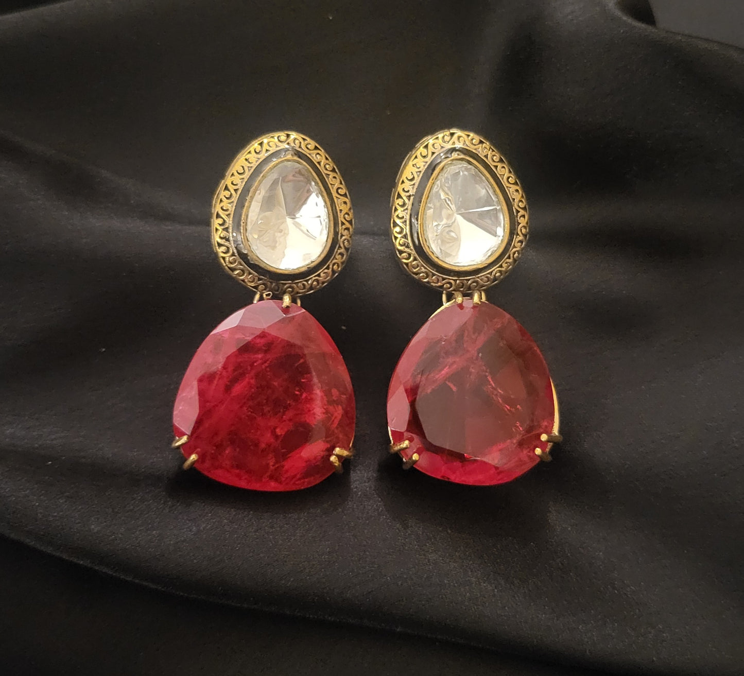 Doublet Stone Earrings