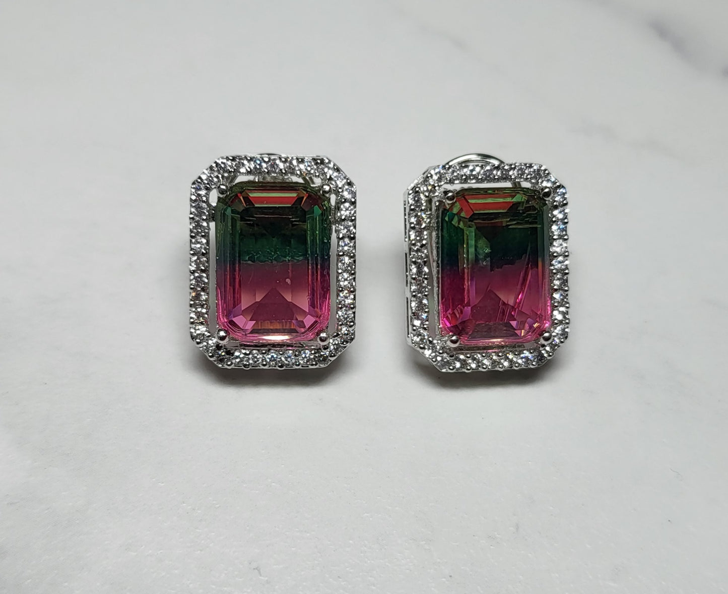 Dual Shade Crystal Studs