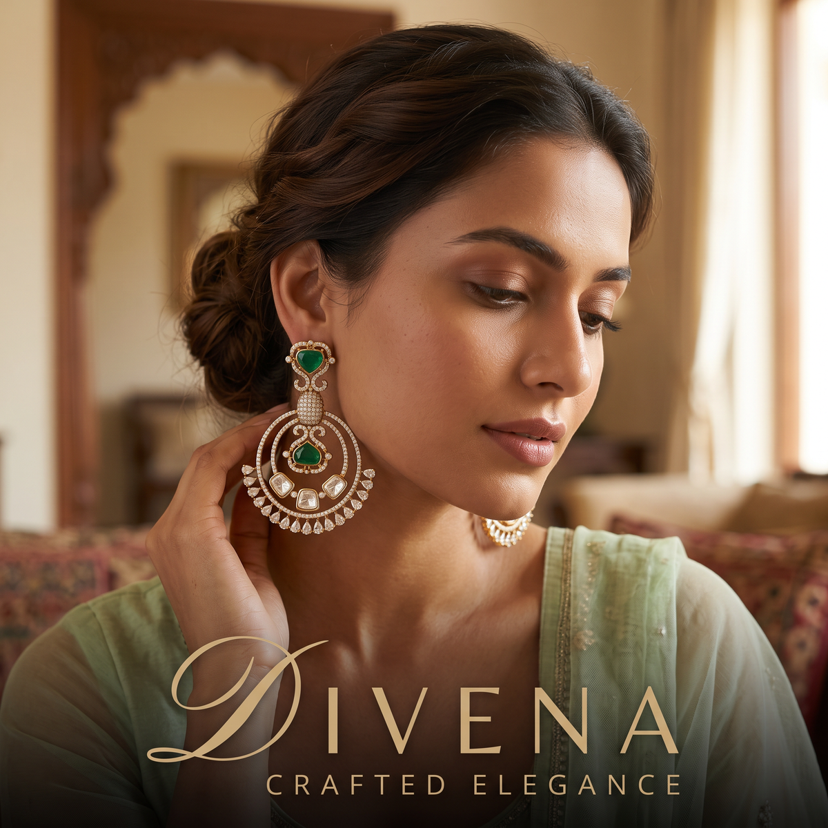 Blossom Moissanite and Doublet Stone Earrings