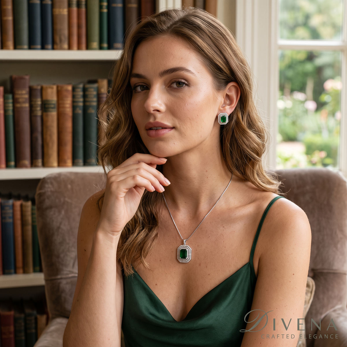 Gwendolyn CZ Pendant Set