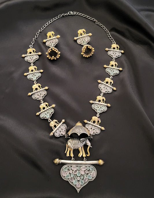 Elephant Silver replica Necklace set