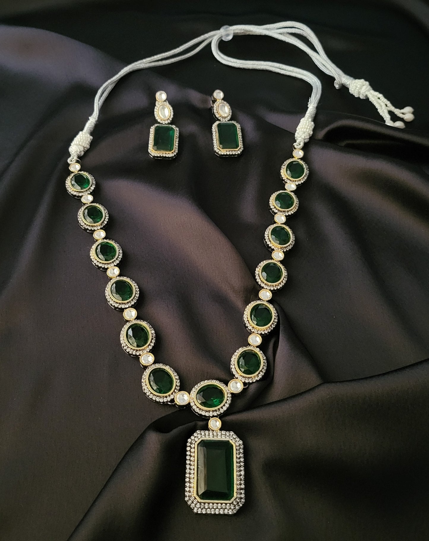 Emerald Green crystal Necklace set