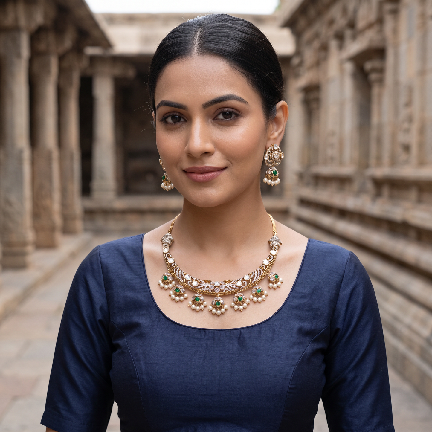 Haniya Moissanite Necklace Set