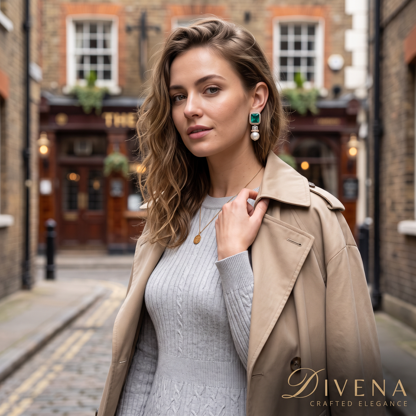 Sienna Crystal with Pearl Drop Earrings