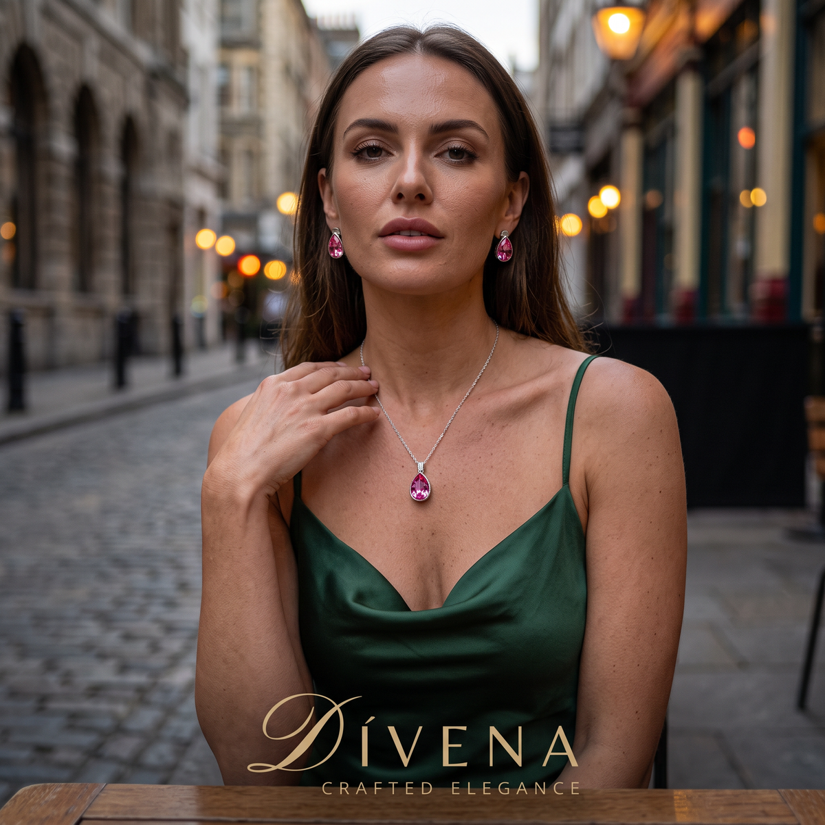 Tear Drop Crystal Pendant