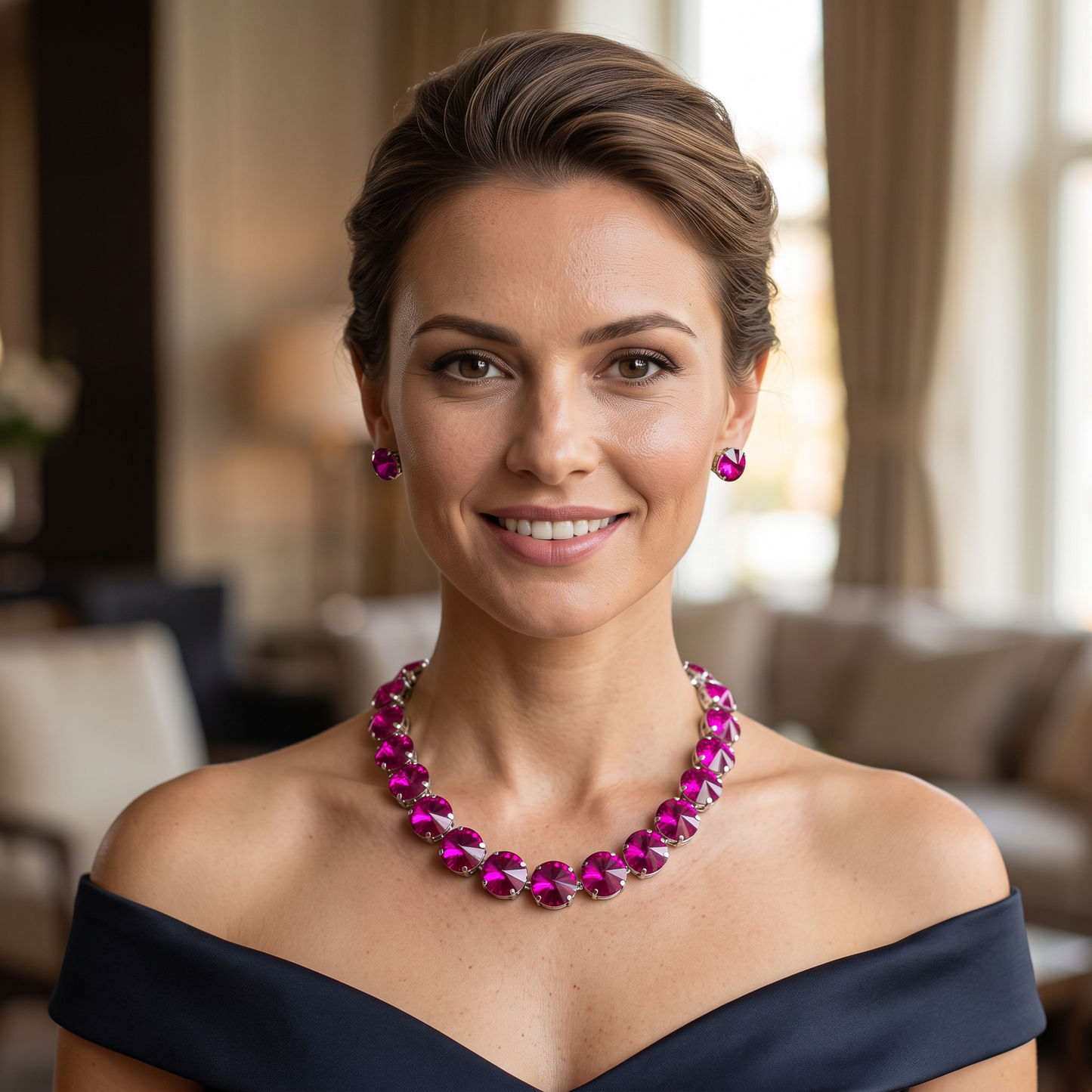 Premium Crystal Necklace Set