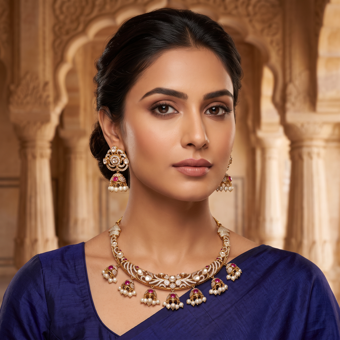 Haniya Moissanite Necklace Set