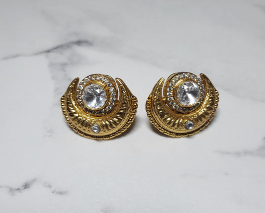 Gold Plated Moissanite Studs