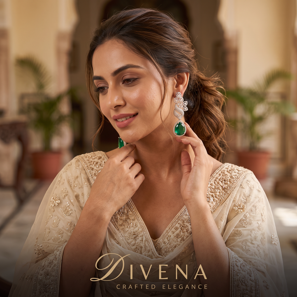 The Elena CZ & Doublet Stone Statement Earrings