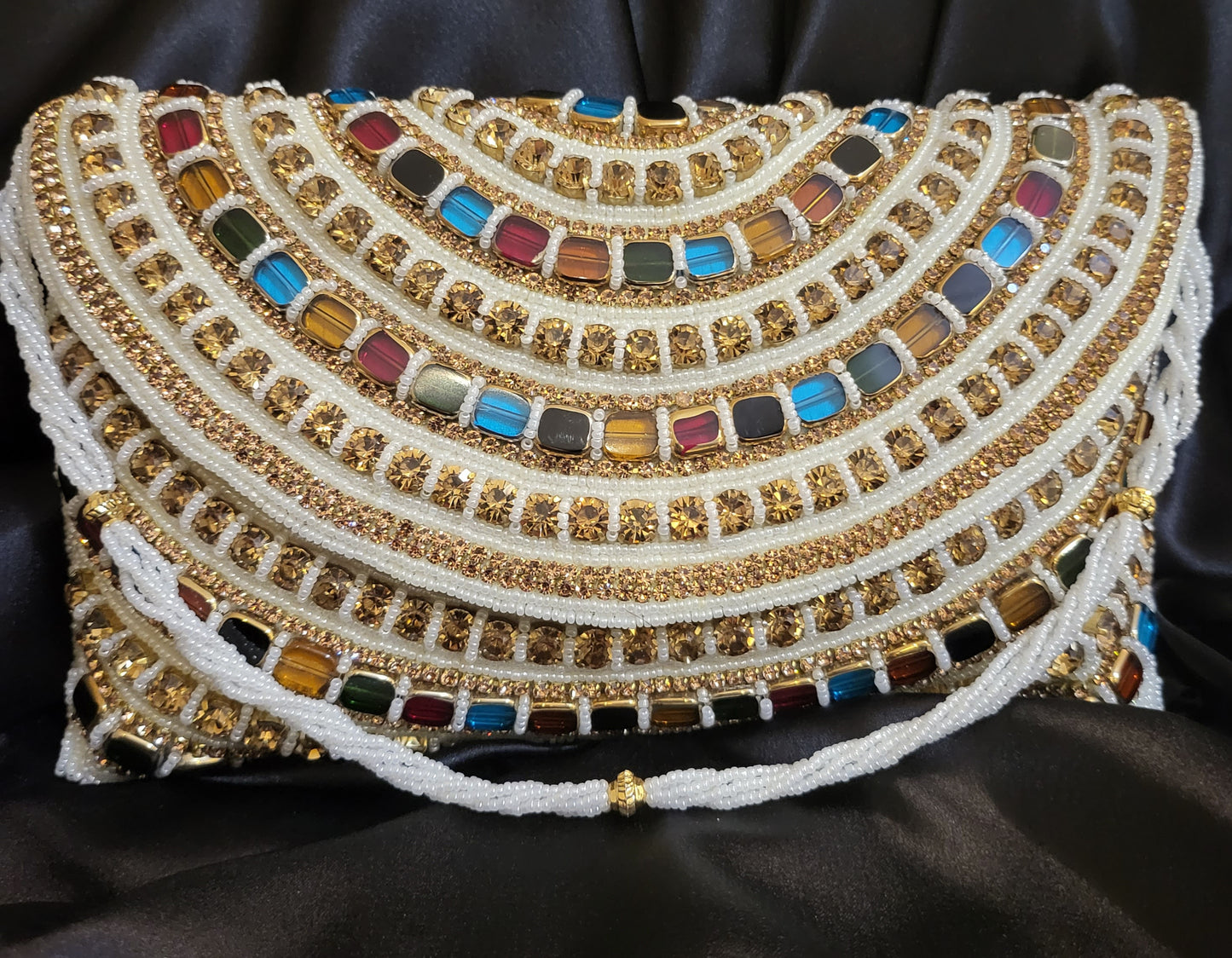 Handmade Designer Stone Clutch Bag