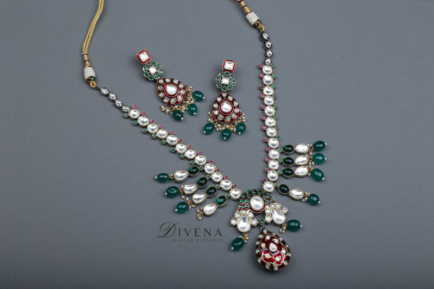 Sienna Moissanite Polki Necklace Set