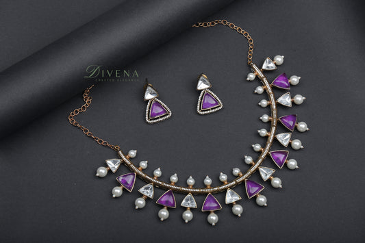 Eloise Doublet & Moissanite Necklace Set