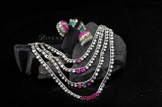 Divena Premium Moissanite Layered Necklace Set