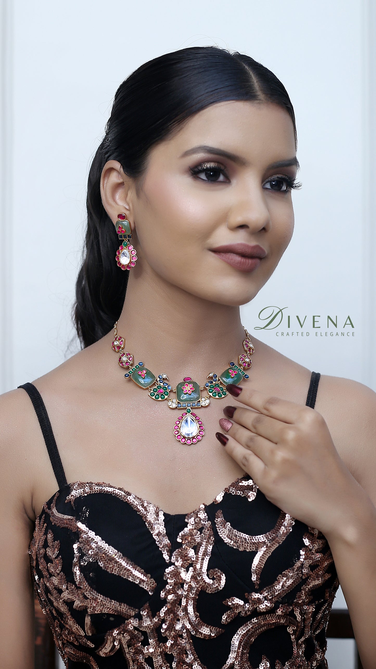 Alisha Pachi Kundan Necklace Set