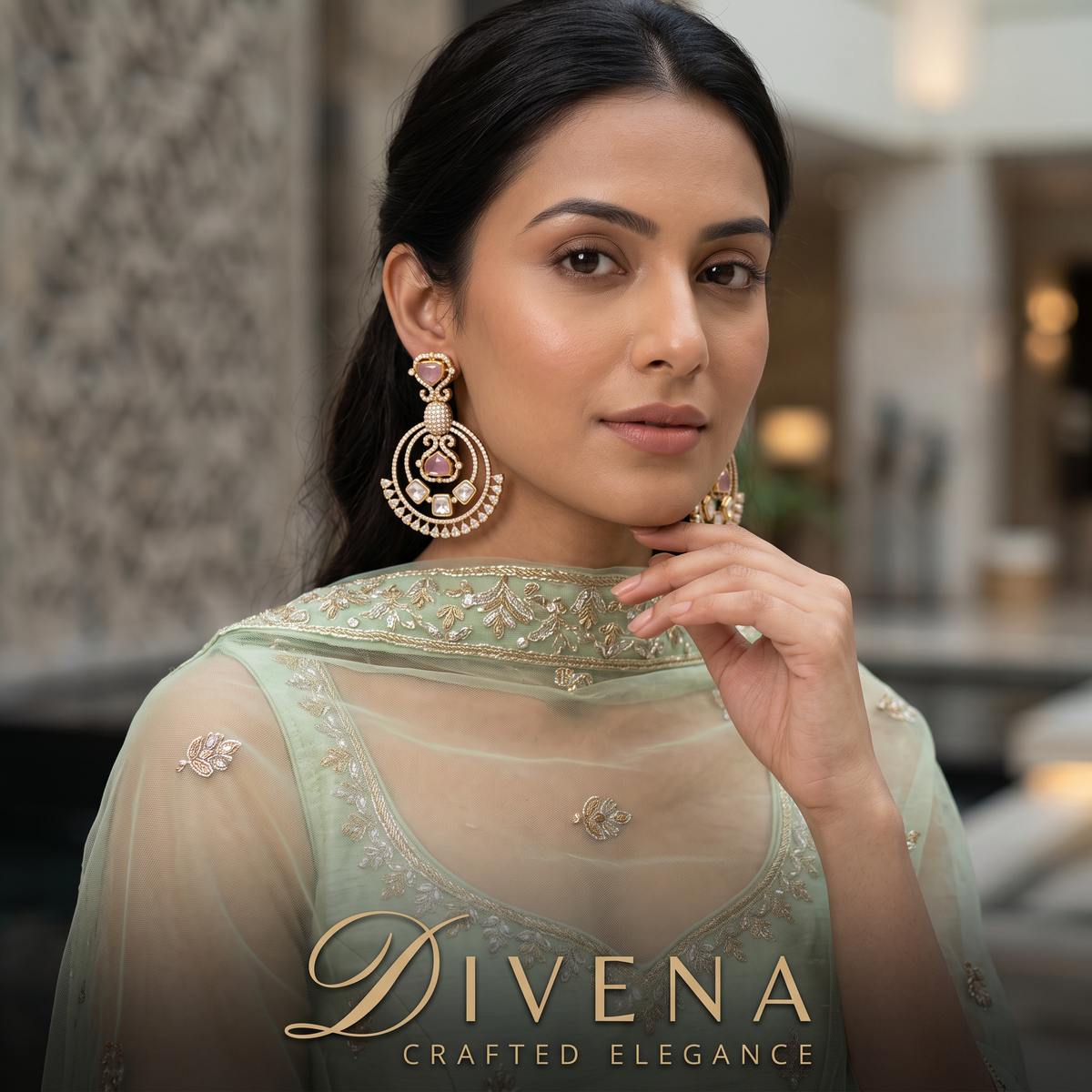 Blossom Moissanite and Doublet Stone Earrings