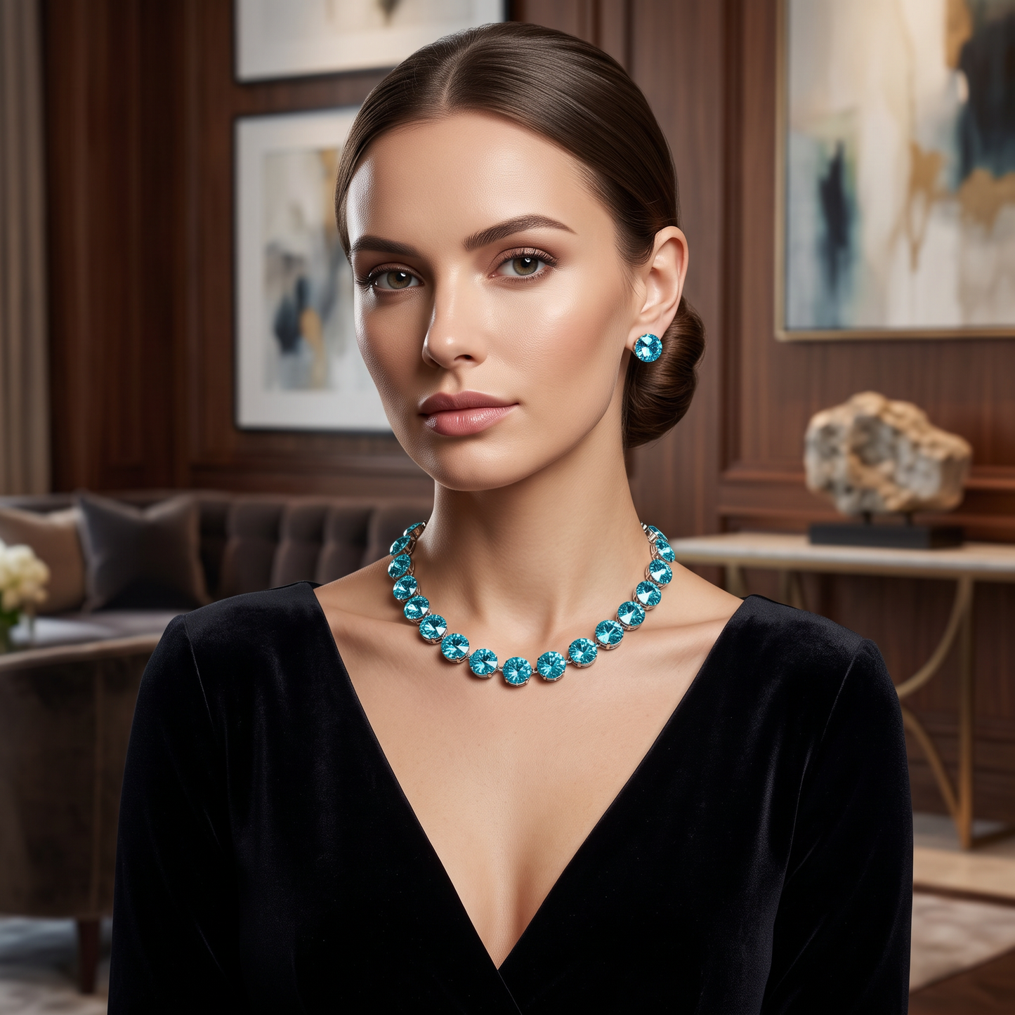 Premium Crystal Necklace Set
