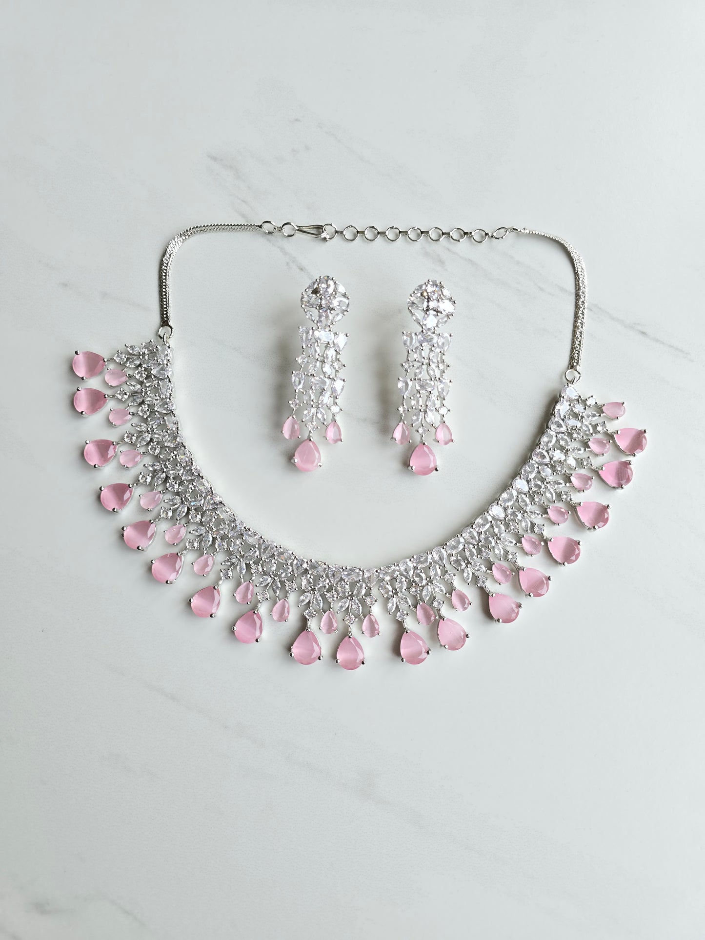 Irene-CZ Crystal Necklace Set