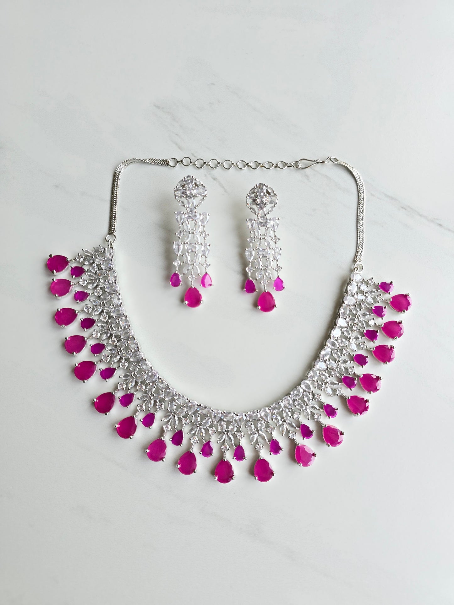 Irene-CZ Crystal Necklace Set