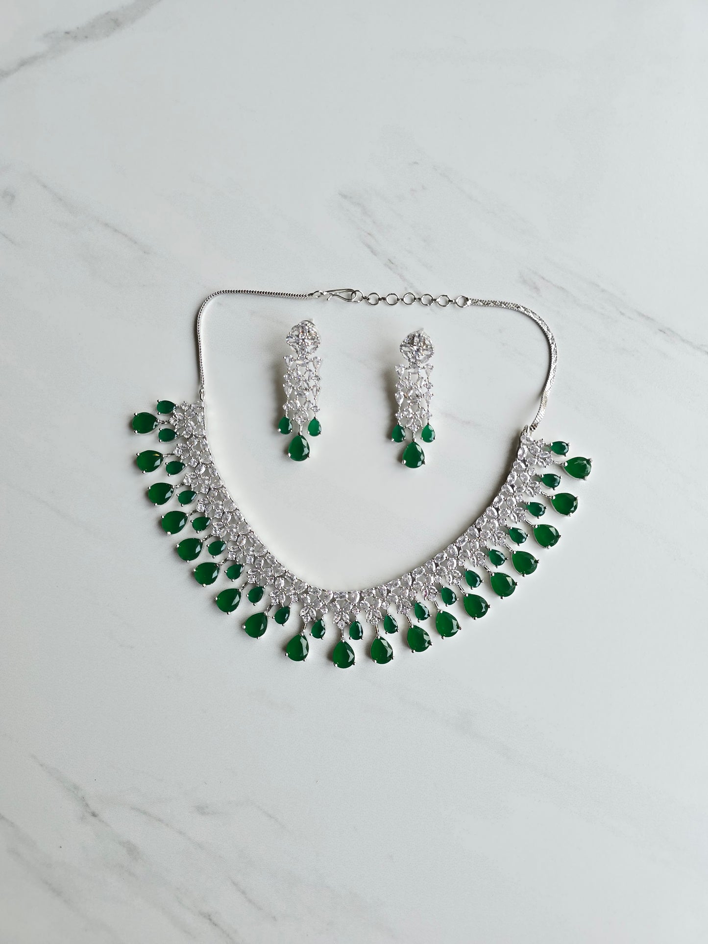 Irene-CZ Crystal Necklace Set