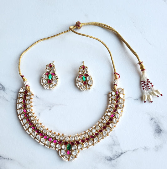 Brianna Polki Kundan Necklace Set