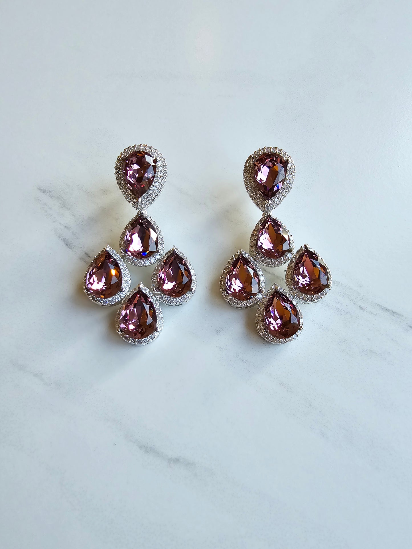 Jessica Crystal Dangle Earrings