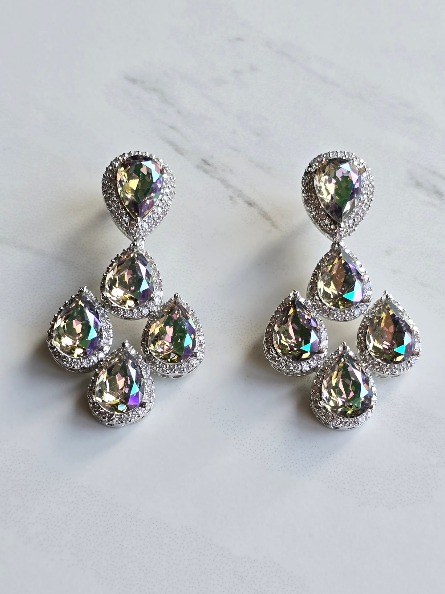 Jessica Crystal Dangle Earrings