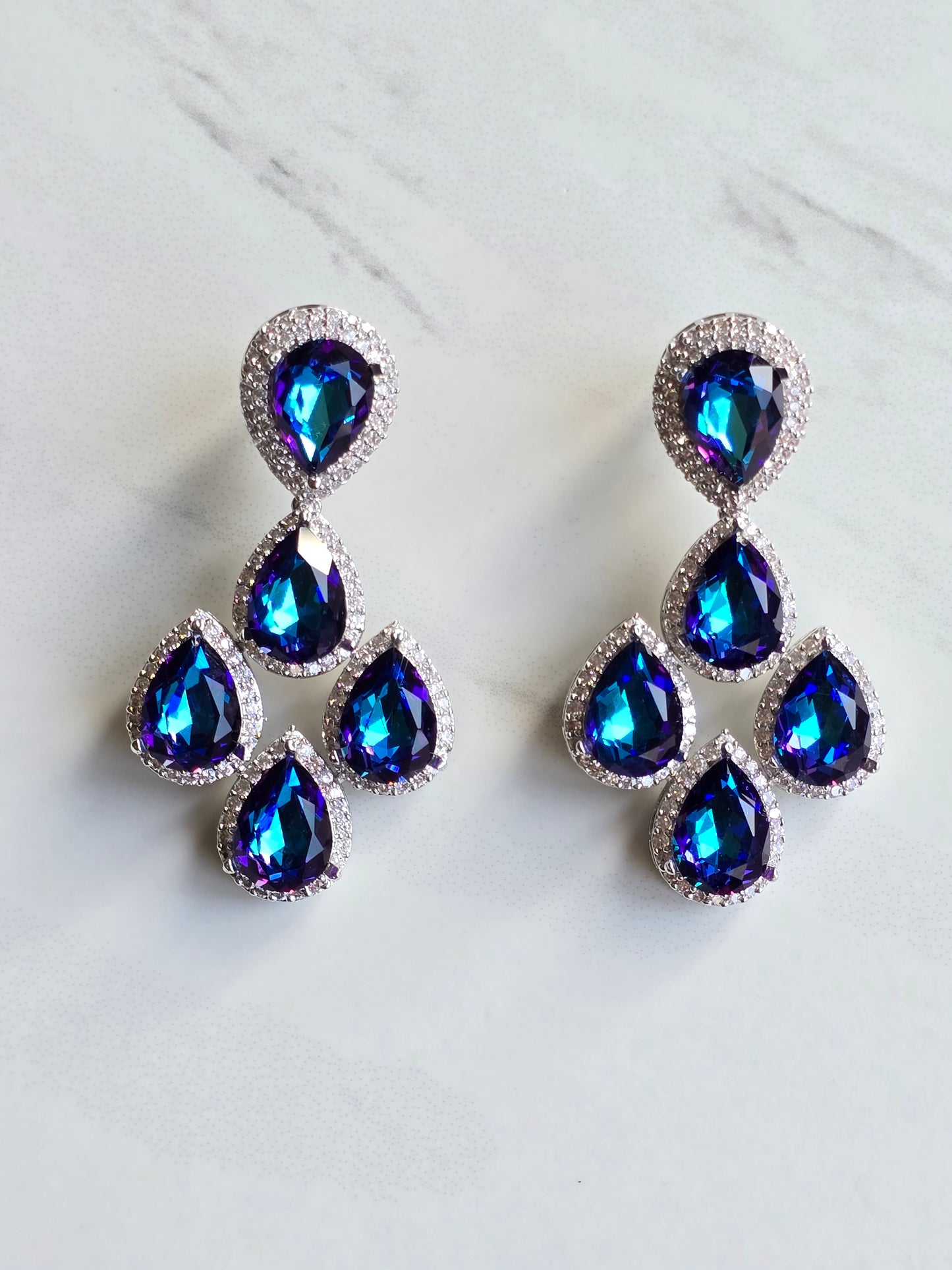 Jessica Crystal Dangle Earrings