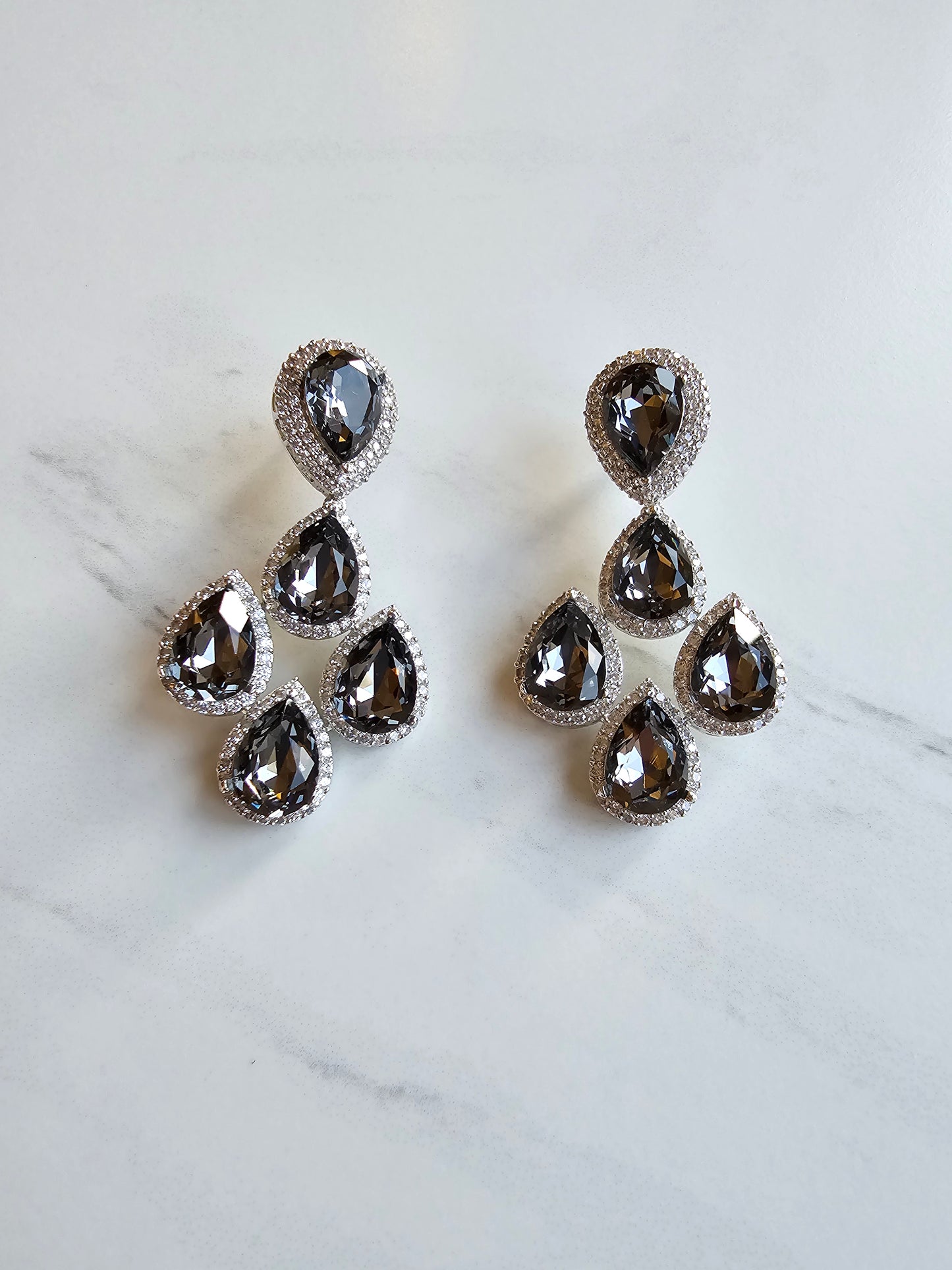 Jessica Crystal Dangle Earrings