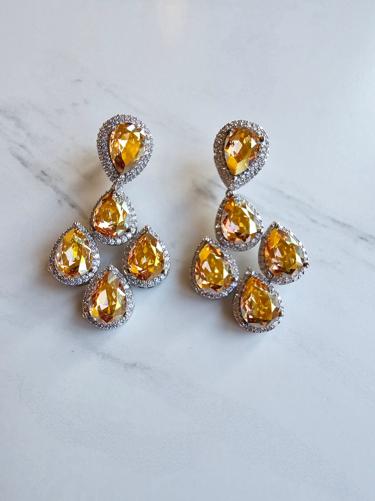 Jessica Crystal Dangle Earrings