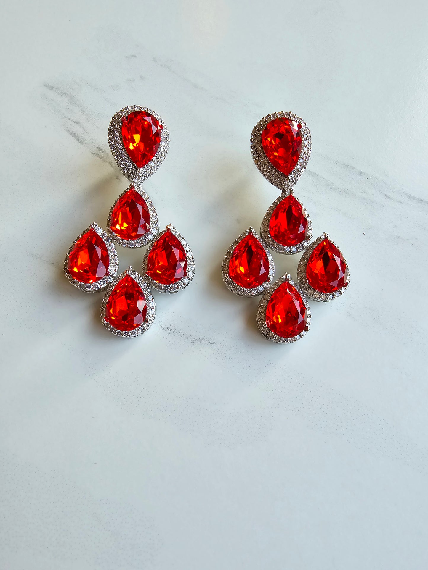 Jessica Crystal Dangle Earrings