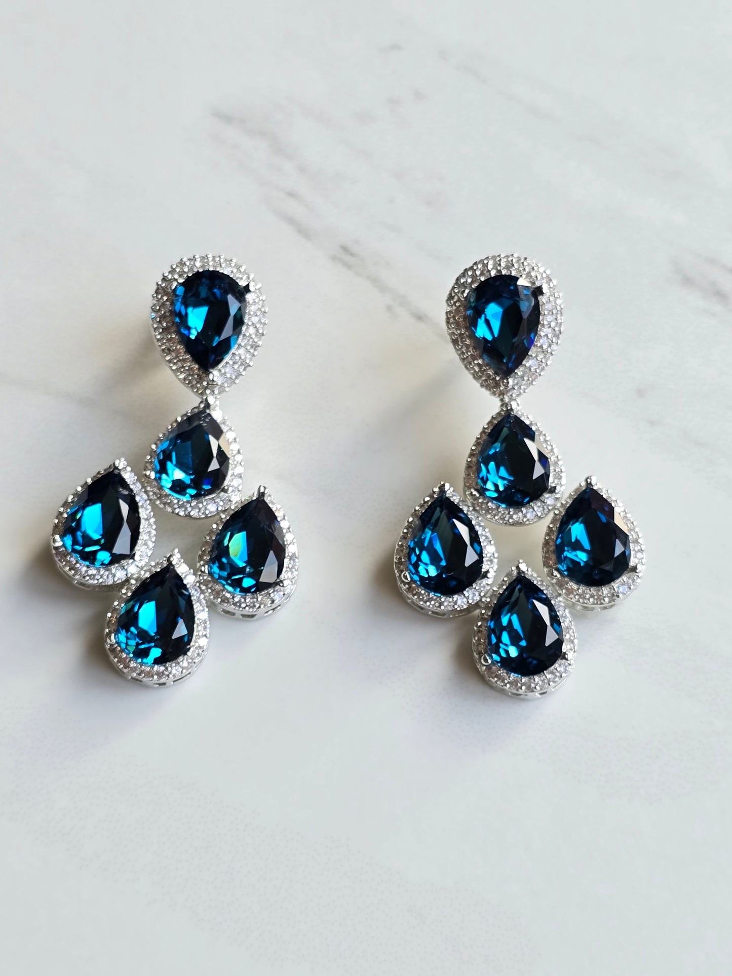 Jessica Crystal Dangle Earrings