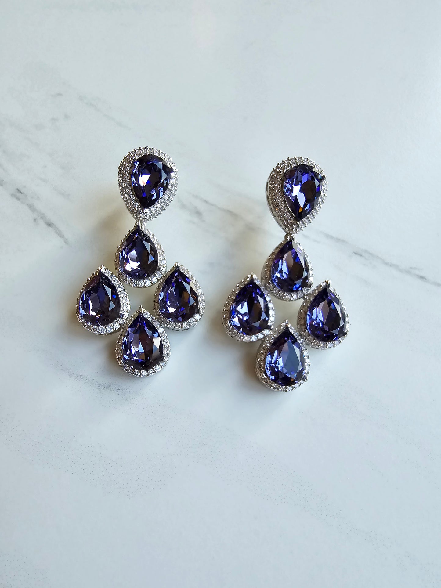 Jessica Crystal Dangle Earrings