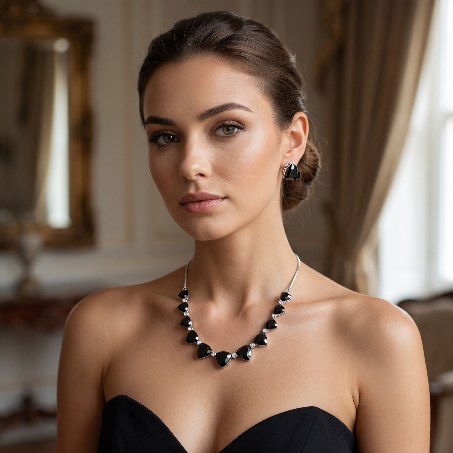 Sienna Premium Crystal Heart Necklace Set
