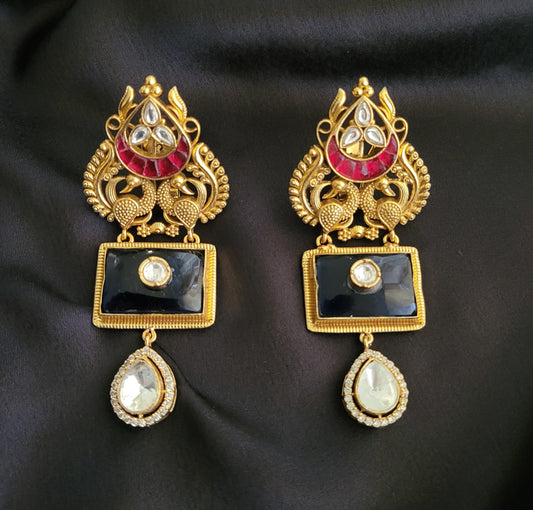 Kundan Statement Dangler Earrings