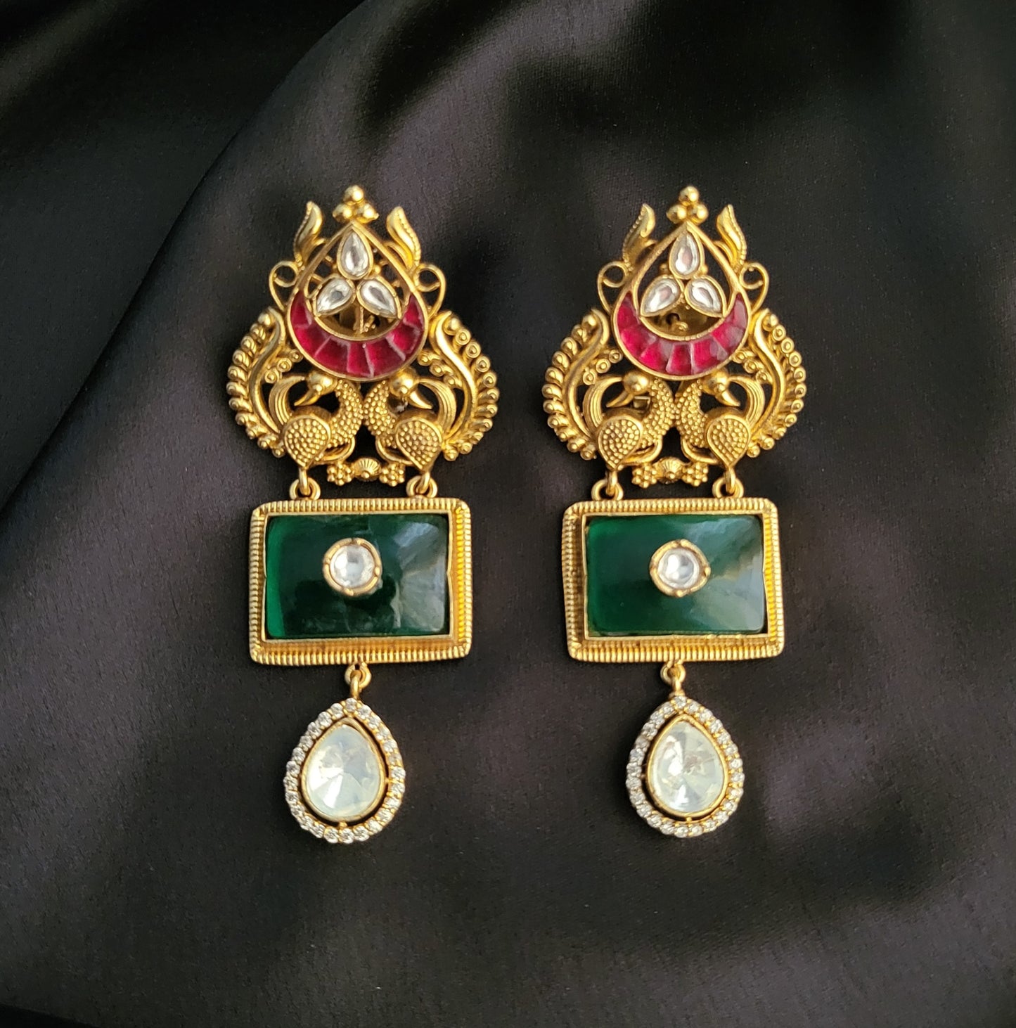 Kundan Statement Dangler Earrings