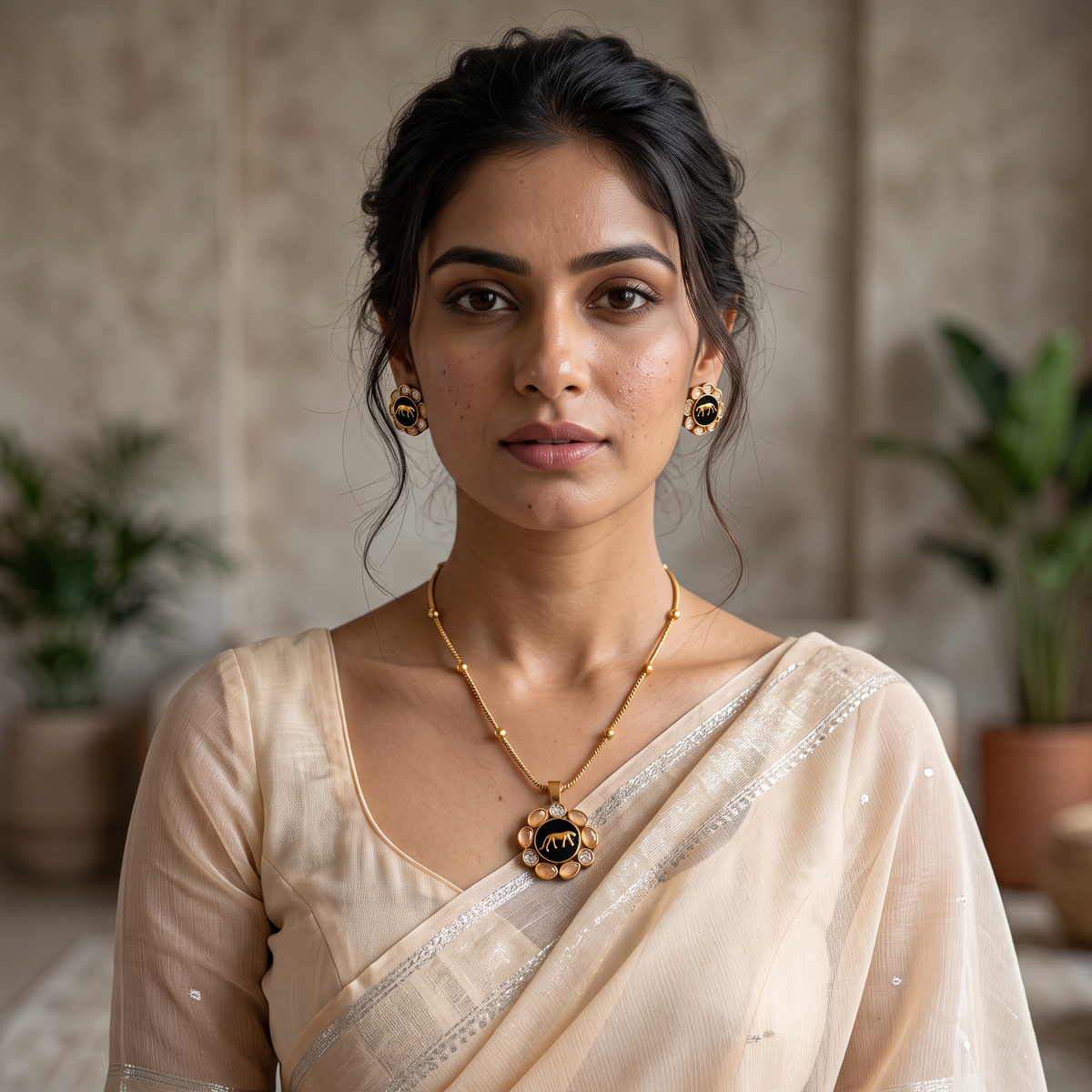 Naomi Polki Pendant Set