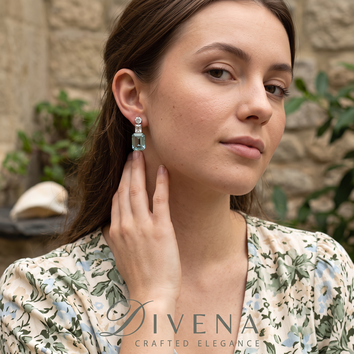 Florence Crystal & Moissanite Earrings