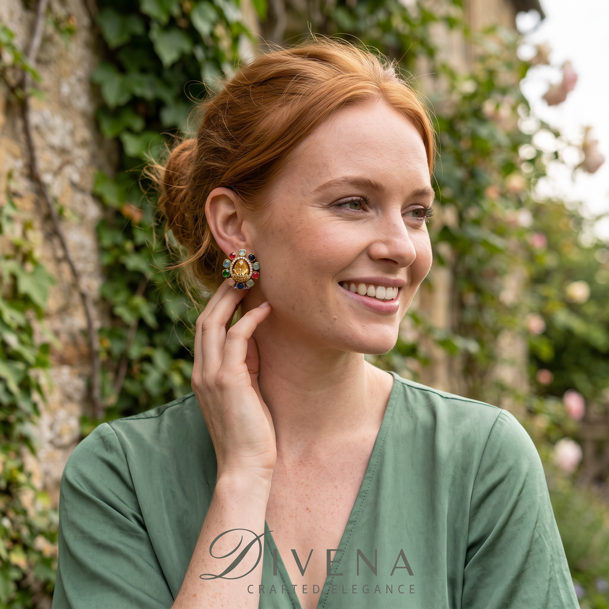 Peggy Natural Stones Studs