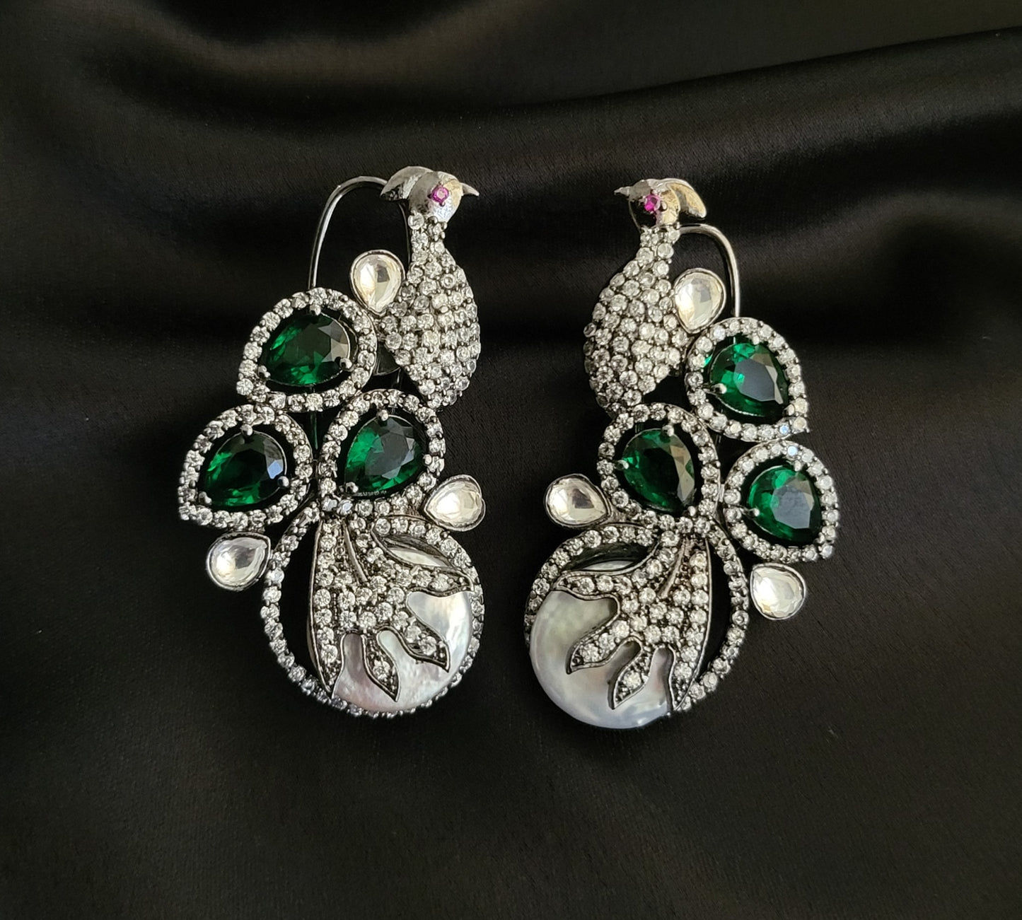 MOP Peacock Earrings