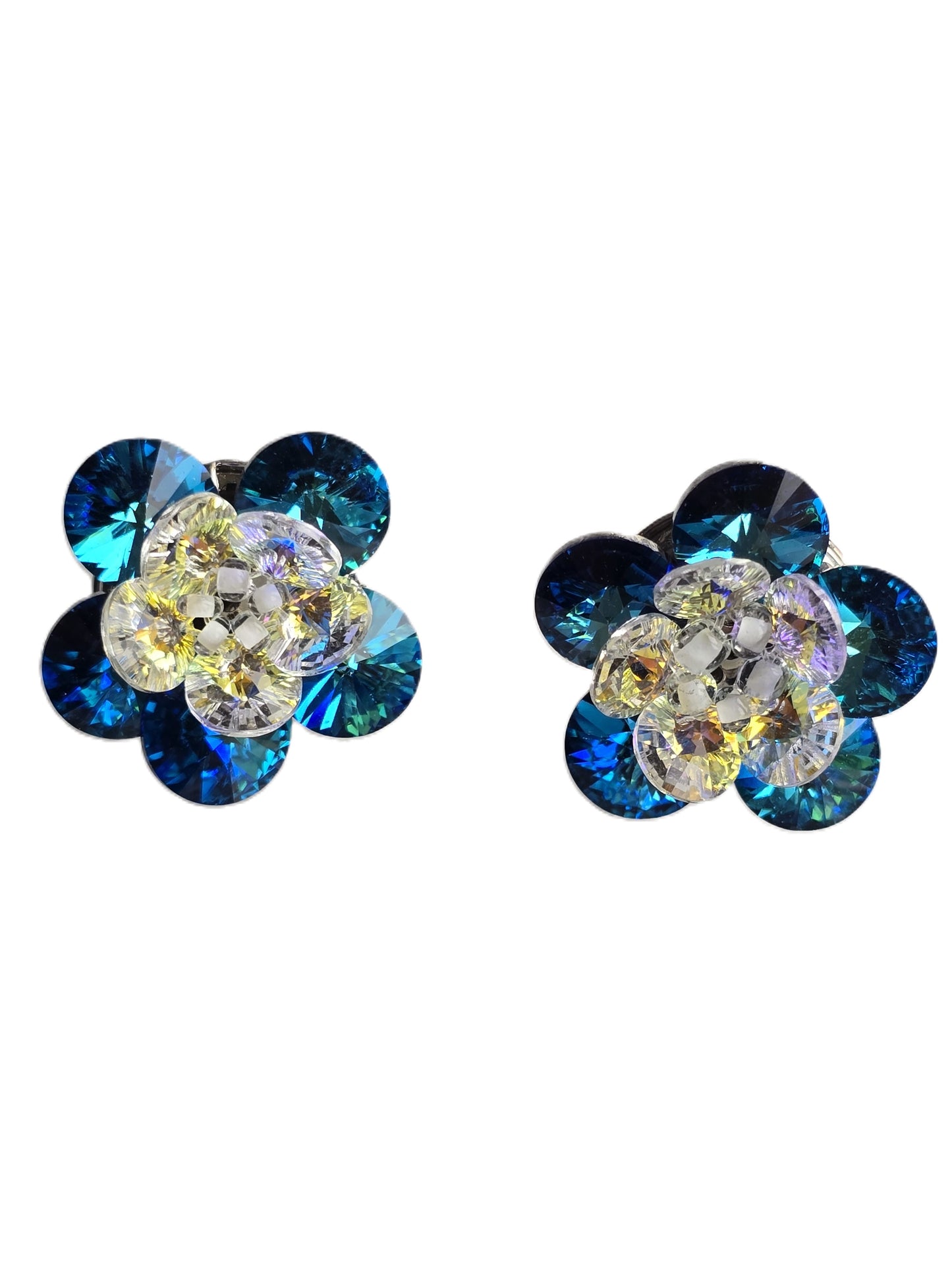 Matilda Multi-faceted 3D Flower Crystal Studs