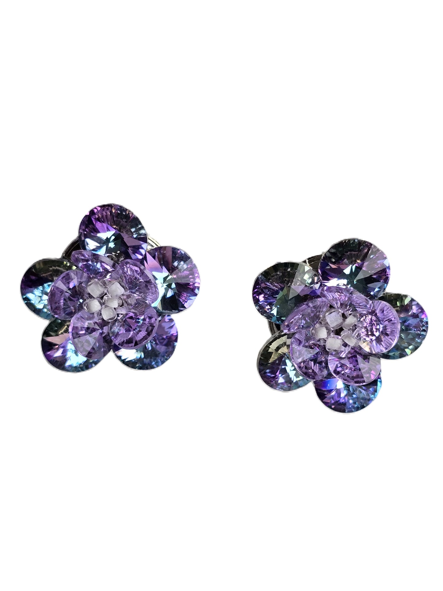 Matilda Multi-faceted 3D Flower Crystal Studs