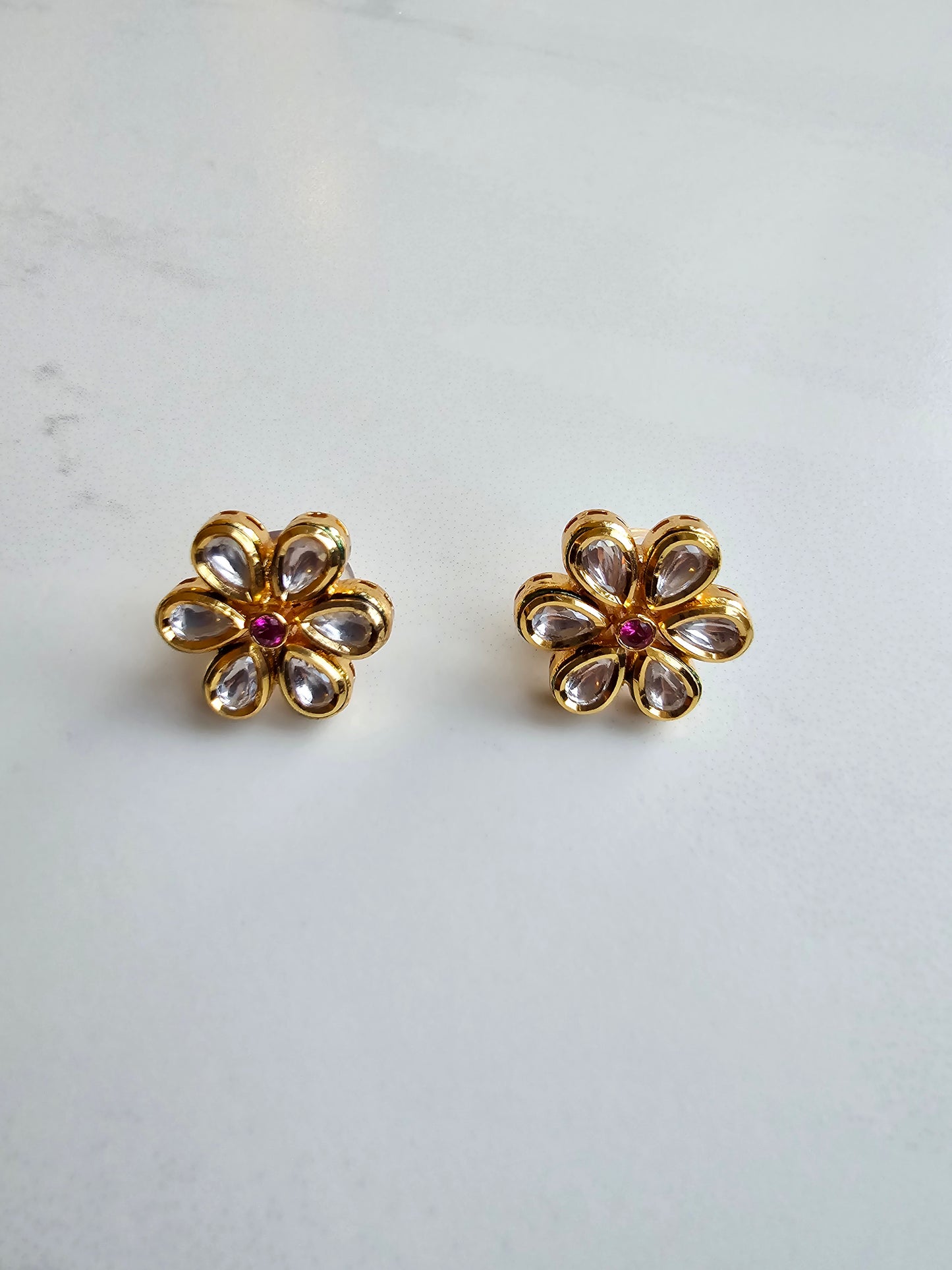 Mia Floral Kundan Studs