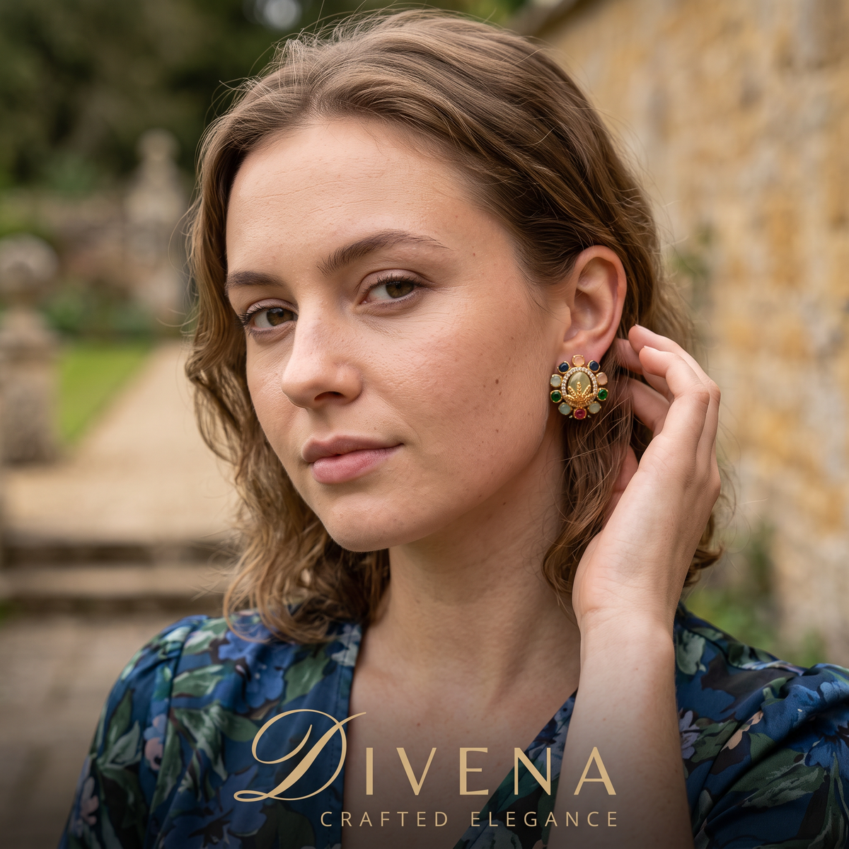 Peggy Natural Stones Studs
