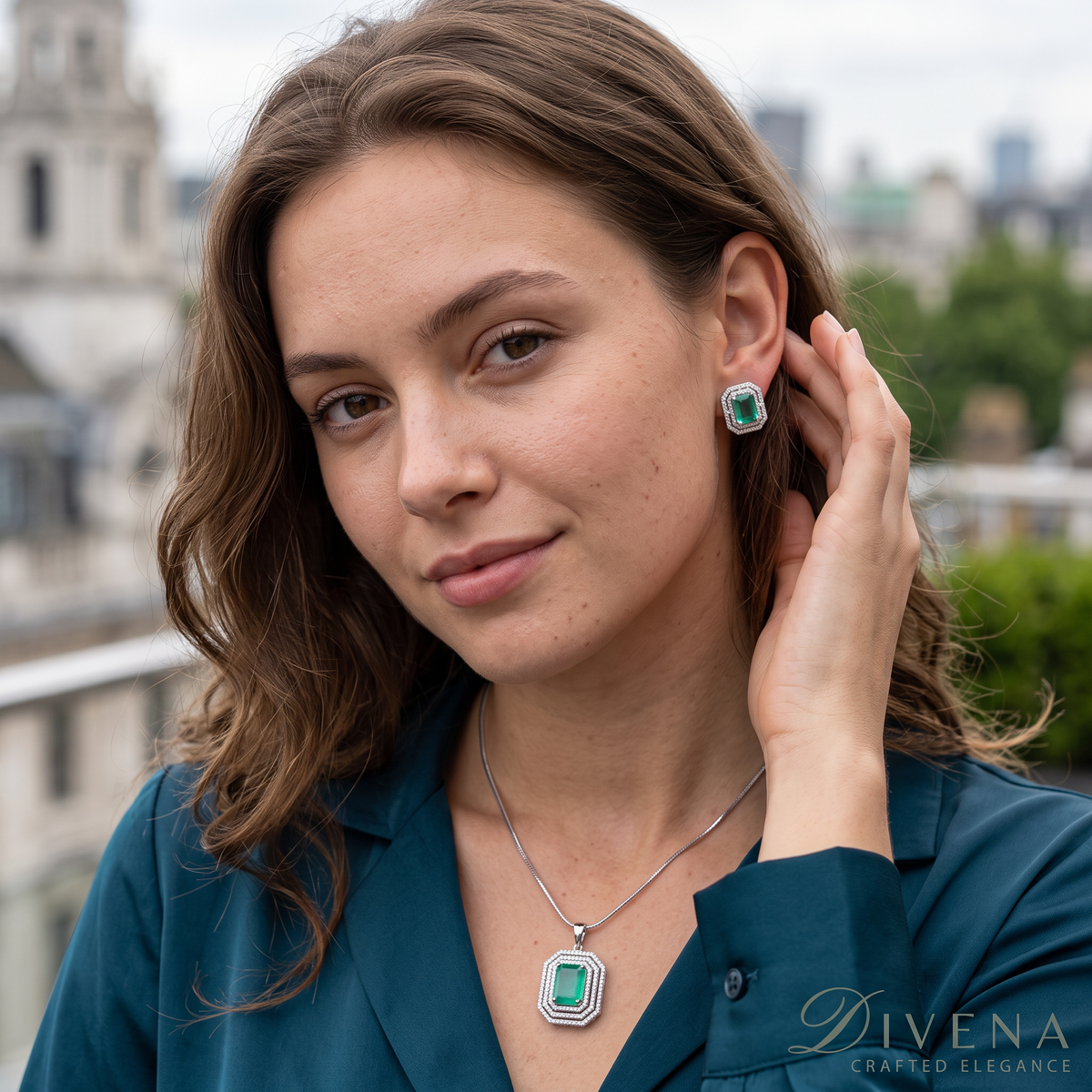 Gwendolyn CZ Pendant Set