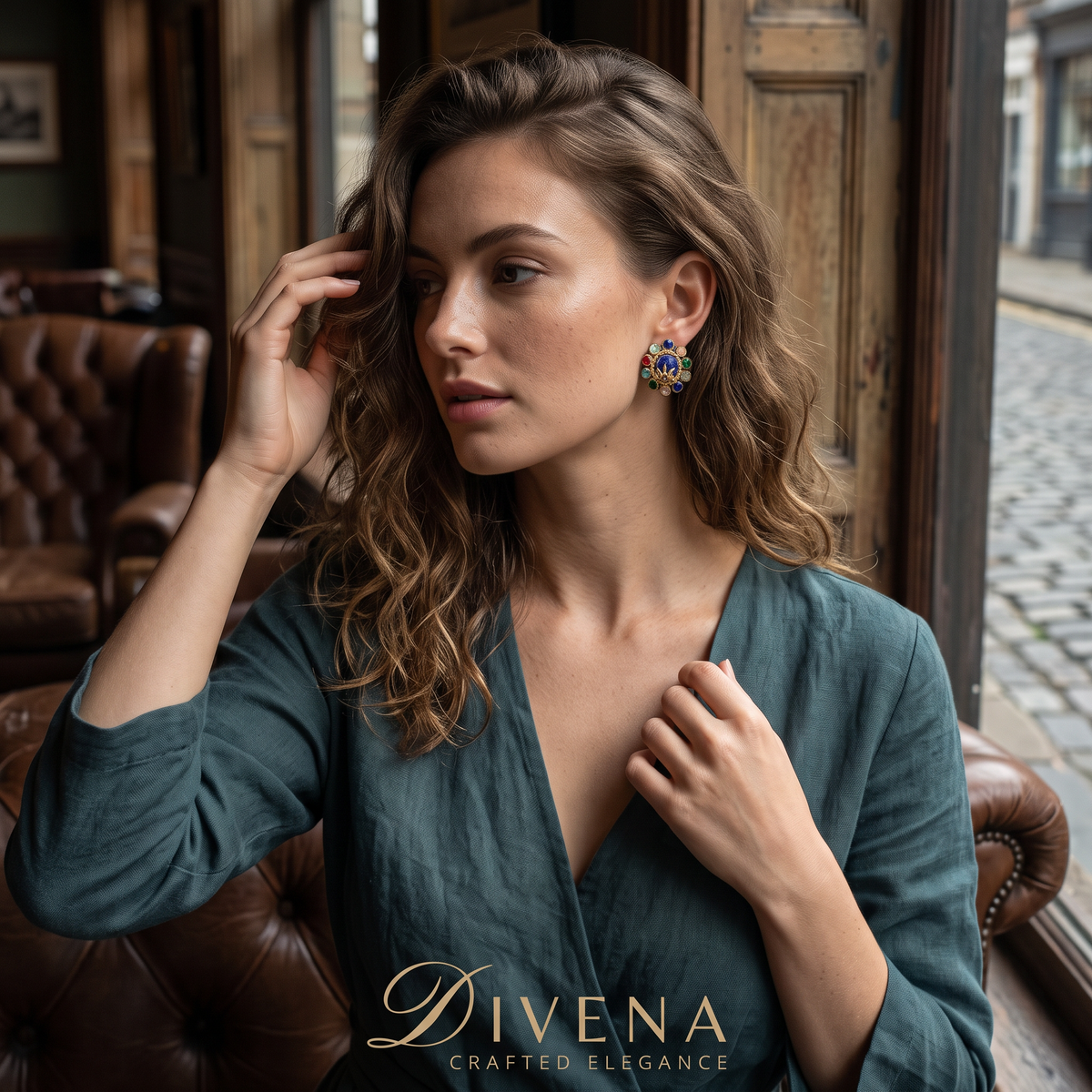 Peggy Natural Stones Studs