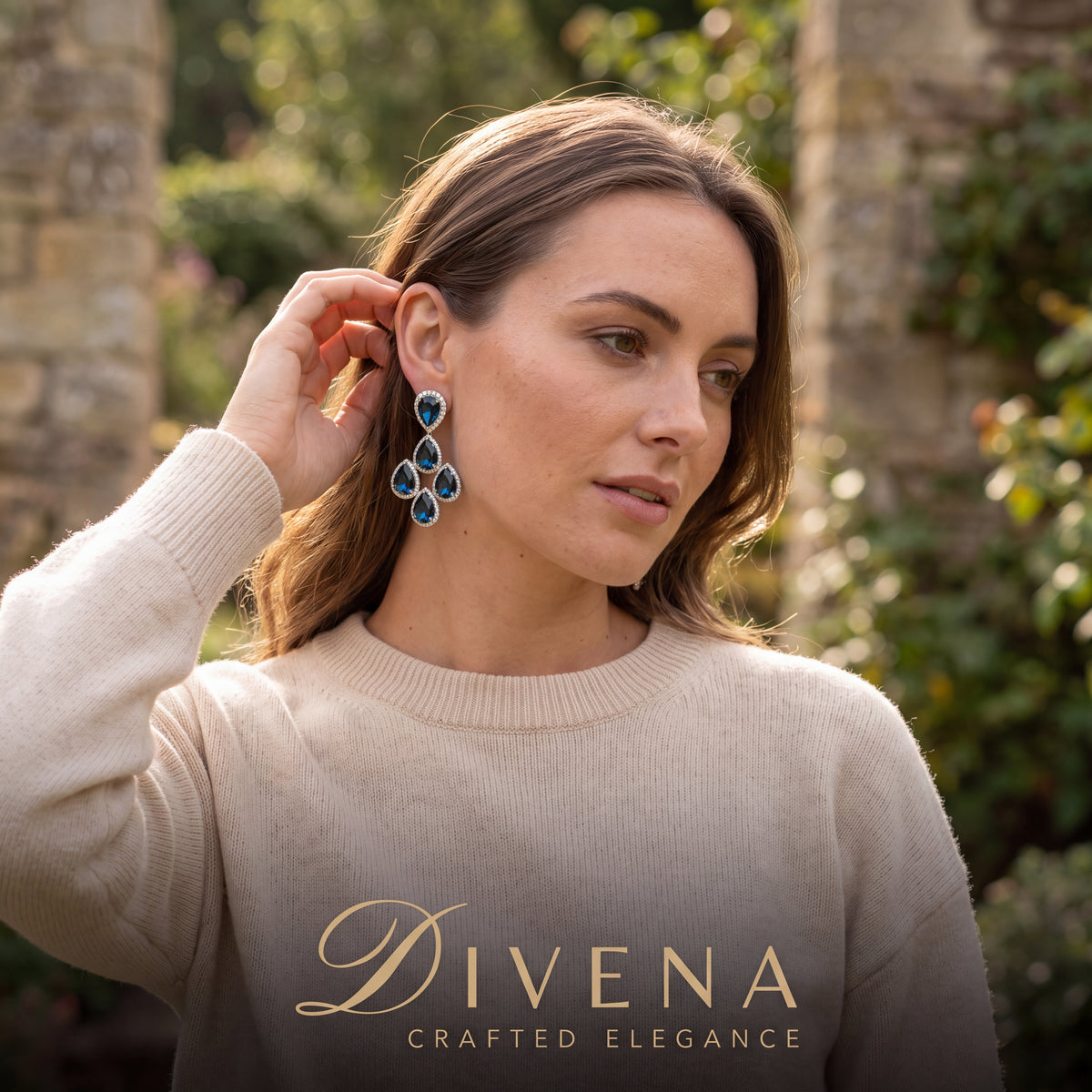 Jessica Crystal Dangle Earrings