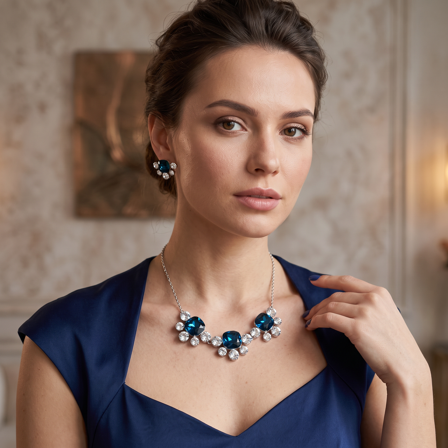 Priscilla Crystal Necklace Set