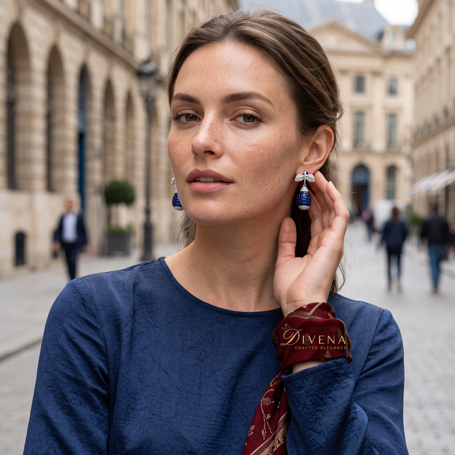 Marnie Invisible Setting Drop Earrings