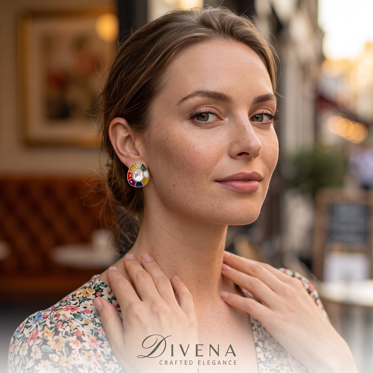 Mandy Teardrop Pave Studs