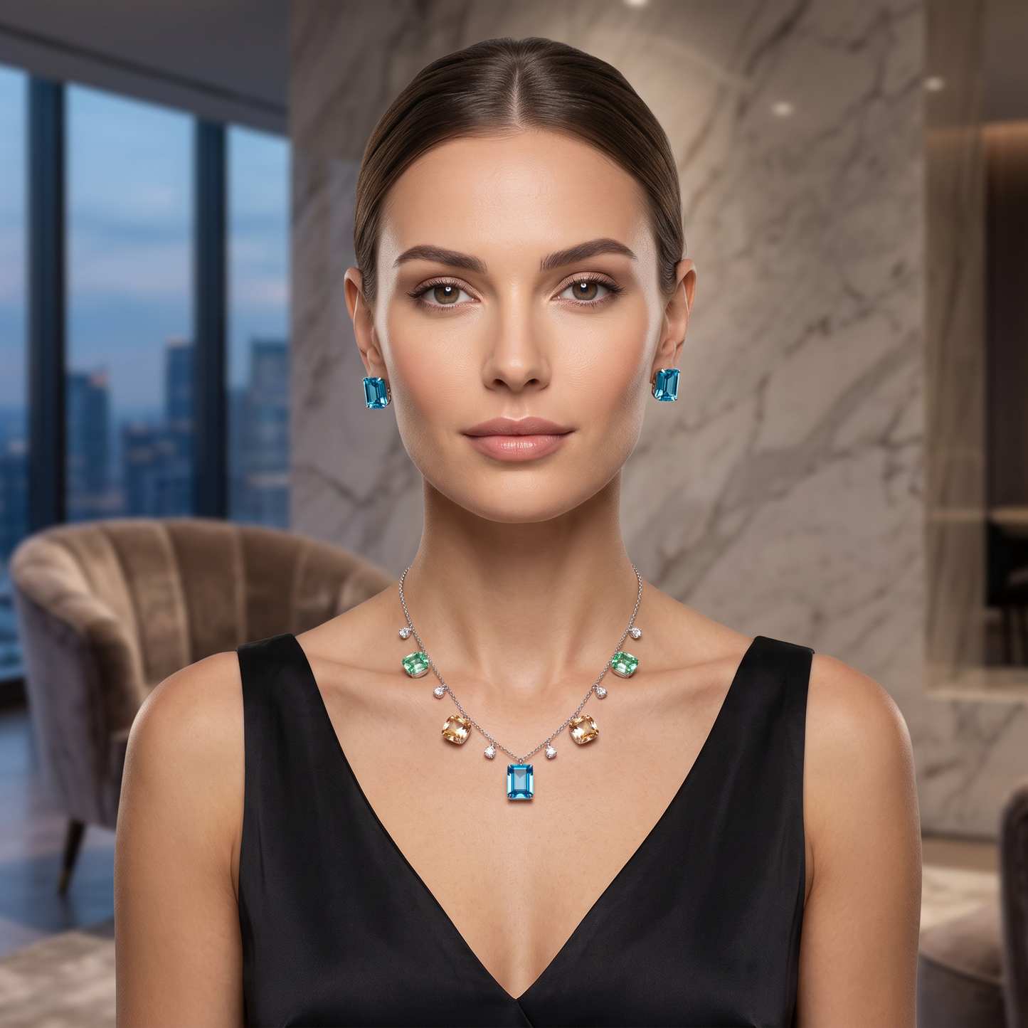 Lauren Geometric Crystal Set